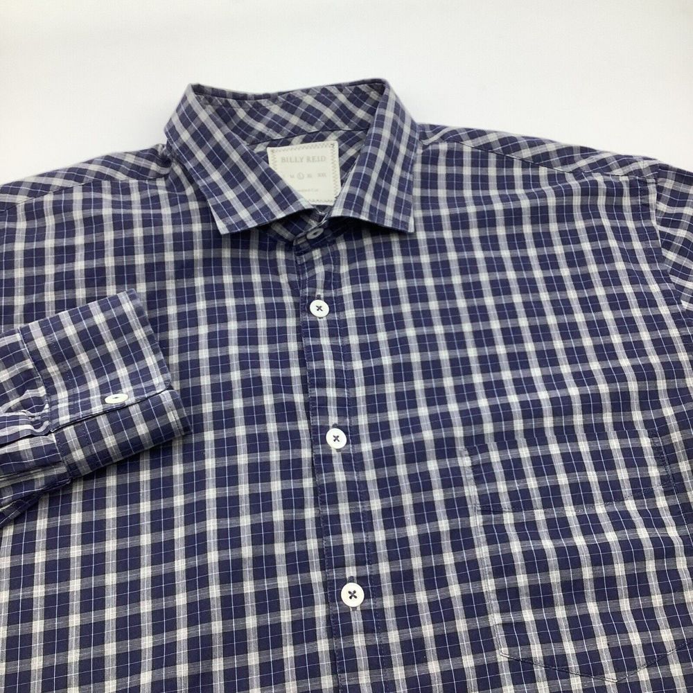 Billy Reid Mens Standard Cut Long Sleeve Button Up Shirt Size Large